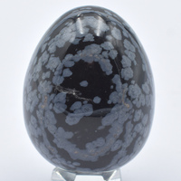 White Snowflake Obsidian Egg Carving [&#39;B&#39;]