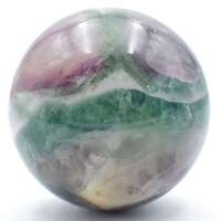 Rainbow Fluorite Sphere Carving