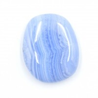 Blue Lace Agate Palm Stone