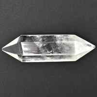 Clear Quartz Double Terminator Wand Carving