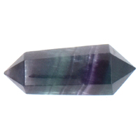 Rainbow Fluorite Double Terminator Wand Carving