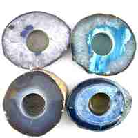 Blue Agate Flat Tealight Holder