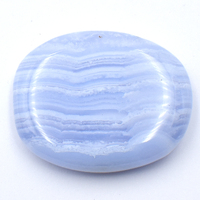 Blue Lace Agate Palm Stone