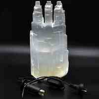 Selenite Lamp [Large Tower Triple]