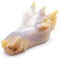 Agate Geode Dragon Head Carving