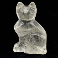 Clear Quartz Cat Carving [Type 2]