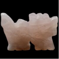 Rose Quartz Dragon Carving