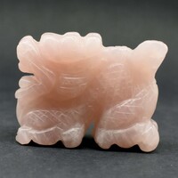 Rose Quartz Dragon Carving