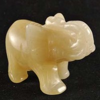 Yellow Aventurine Elephant Carving