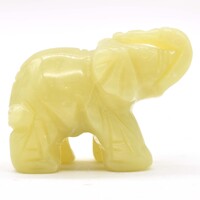Green Jade Elephant Carving
