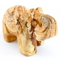 Picture Jasper Elephant Carving