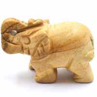 Picture Jasper Elephant Carving