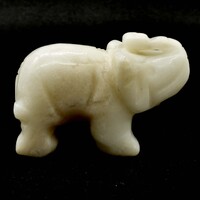 White Onyx Elephant Carving