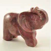 Rhodonite Elephant Carving