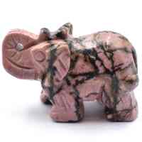 Rhodonite Elephant Carving