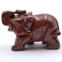 Red Jasper Elephant Carving