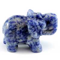 Sodalite Elephant Carving