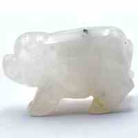 Clear Quartz Pig Carving