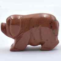 Red Jasper Pig Carving