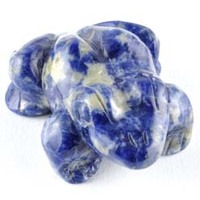 Sodalite Frog Carving