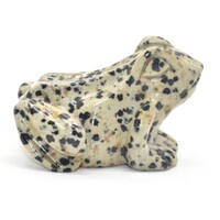 Dalmatian Jasper Frog Carving