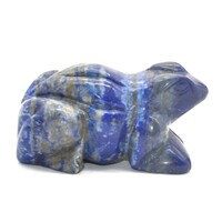 Lapis Lazuli Frog Carving