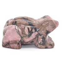 Rhodonite Frog Carving