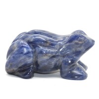 Sodalite Frog Carving