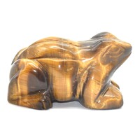 Tigers Eye Frog Carving