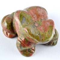 Unakite Frog Carving