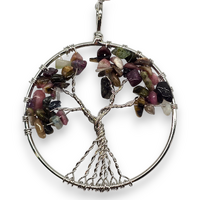 Mixed Tourmaline Tree of Life Suncatcher