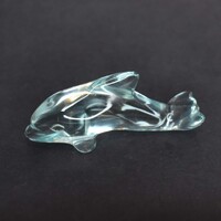 Light Blue Obsidian Dolphin Carving