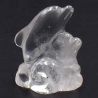 Clear Quartz Double Dolphin Carving [Type 1]