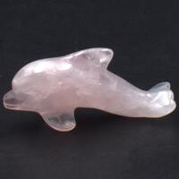 Rose Quartz Dolphin Carving [Type 1]
