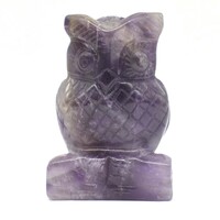 Amethyst Owl Carving