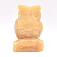 Yellow Aventurine Owl Carving