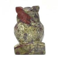 Bloodstone Owl Carving