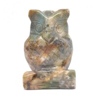 Fancy Jasper Owl Carving