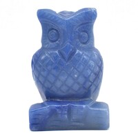 Blue Aventurine Owl Carving