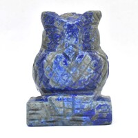 Lapis Lazuli Owl Carving