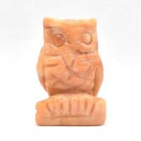 Orange Aventurine Owl Carving