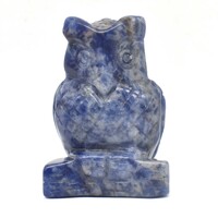 Sodalite Owl Carving