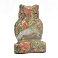 Unakite Owl Carving