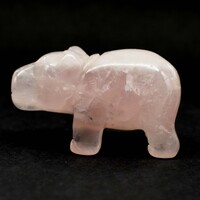 Rose Quartz Hippopotamus Carving