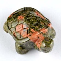 Unakite Turtle Carving