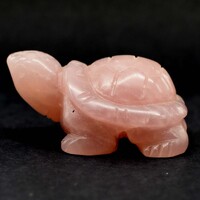 Rose Quartz Turtle Carving