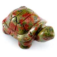 Unakite Turtle Carving