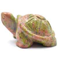 Unakite Turtle Carving