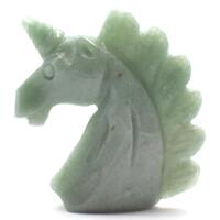 Green Aventurine Unicorn Carving [Light]