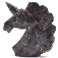 Larvikite Unicorn Carving